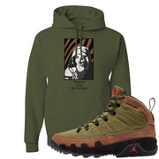 Beef and Broccoli 9s Hoodie | God Told Me, Military Green