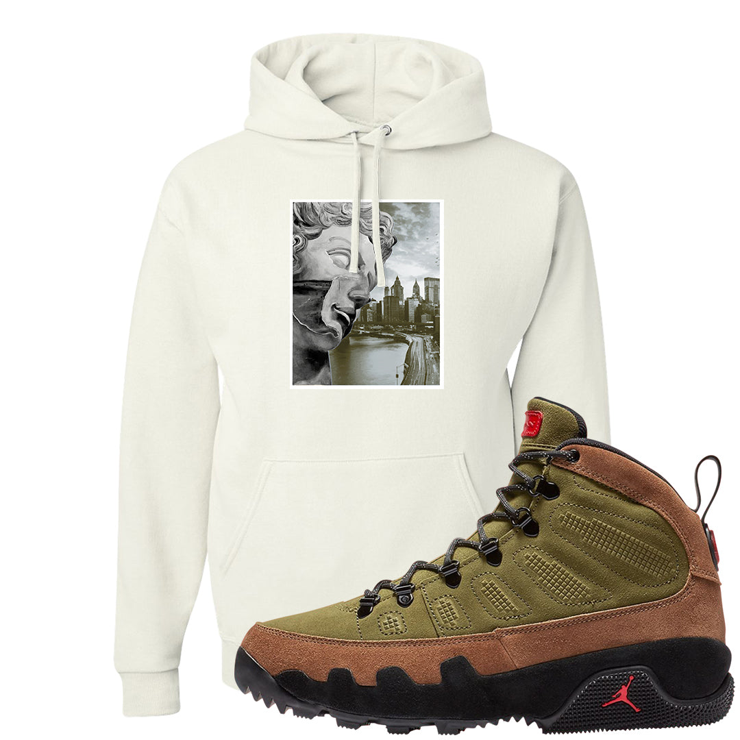 Beef and Broccoli 9s Hoodie | Miguel, White