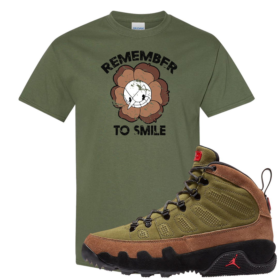 Beef and Broccoli 9s T Shirt | Remember To Smile, Military Green