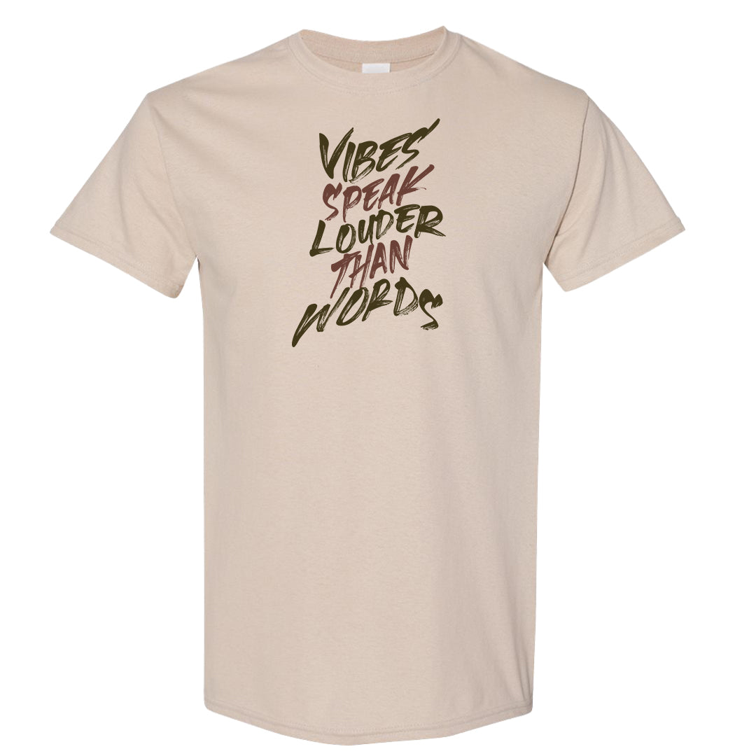 Beef and Broccoli 9s T Shirt | Vibes Speak Louder Than Words, Sand