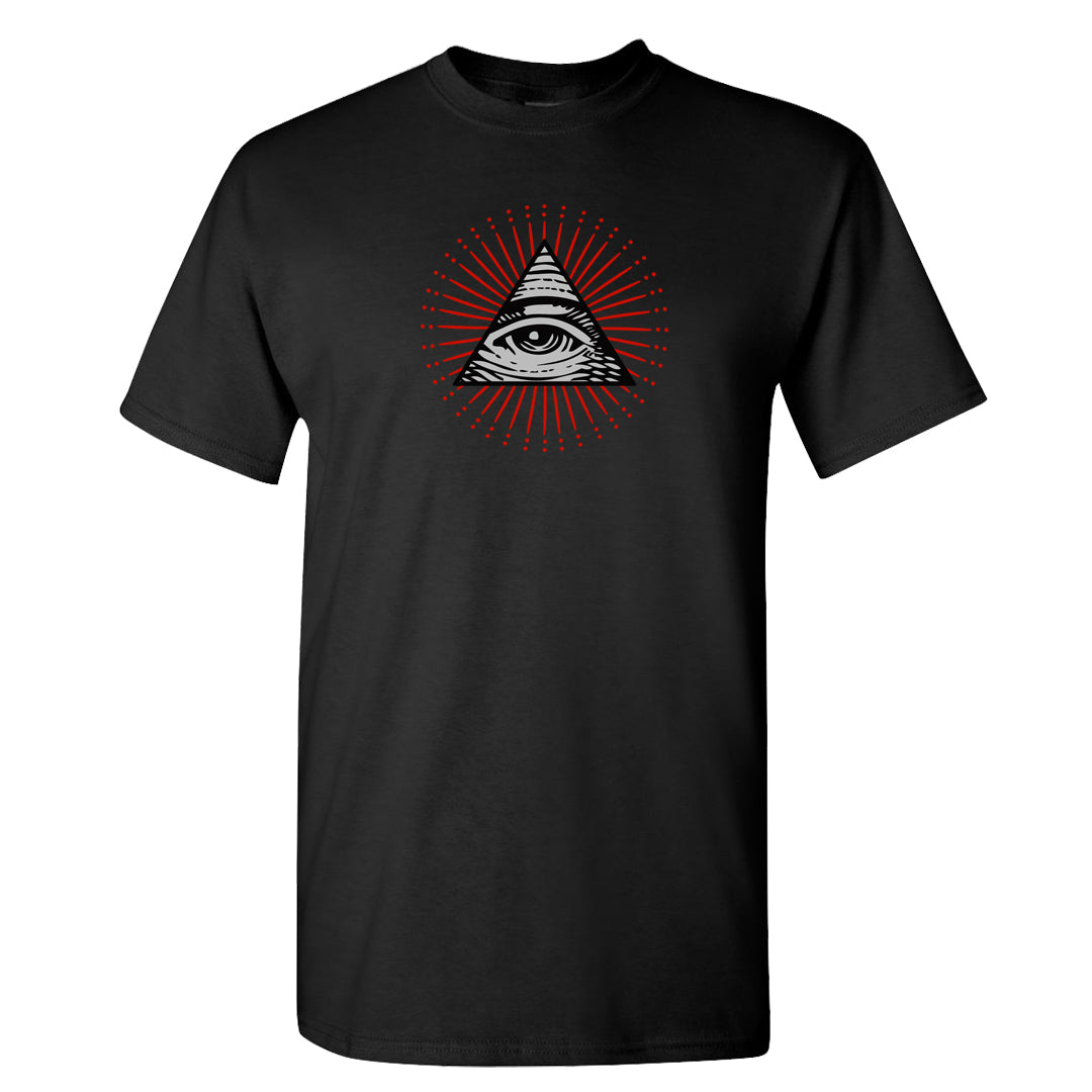 Fire Red 9s T Shirt | All Seeing Eye, Black