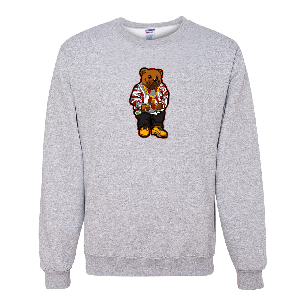 Fire Red 9s Crewneck Sweatshirt | Sweater Bear, Ash