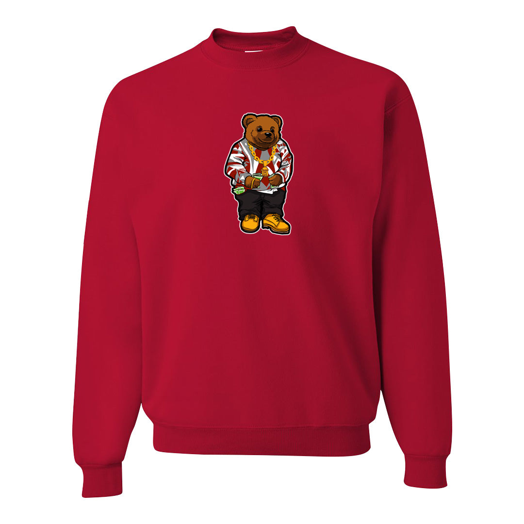 Fire Red 9s Crewneck Sweatshirt | Sweater Bear, Red