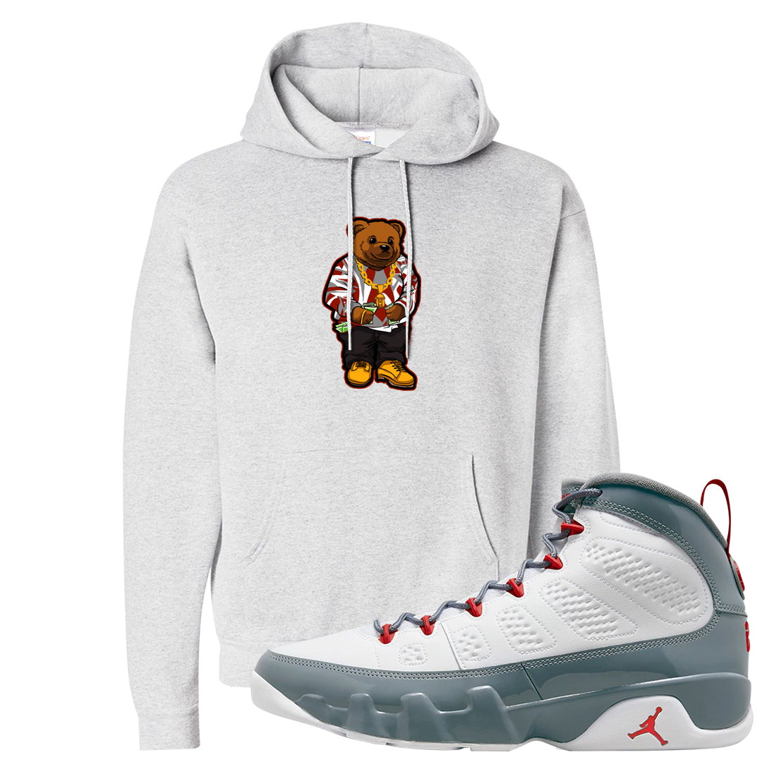Fire Red 9s Hoodie | Sweater Bear, Ash
