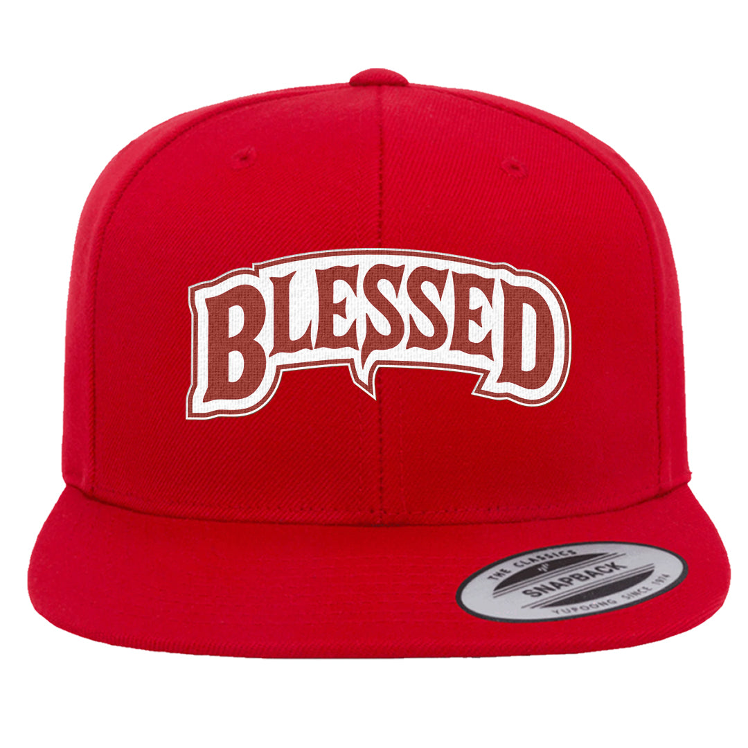 Fire Red 9s Snapback Hat | Blessed Arch, Red