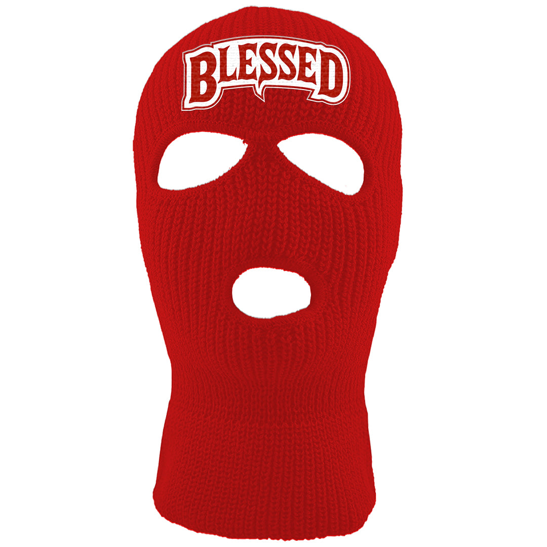 Fire Red 9s Ski Mask | Blessed Arch, Red