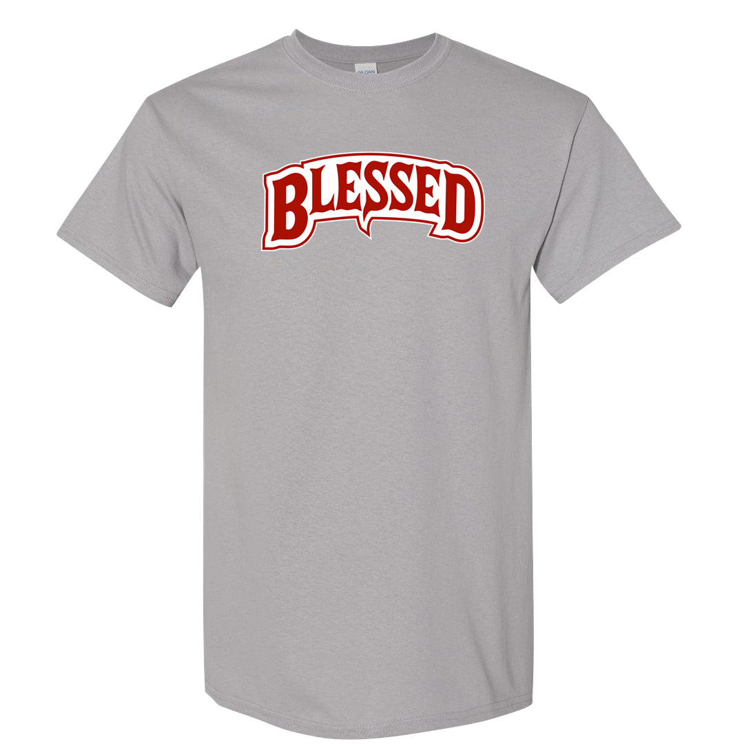 Fire Red 9s T Shirt | Blessed Arch, Gravel