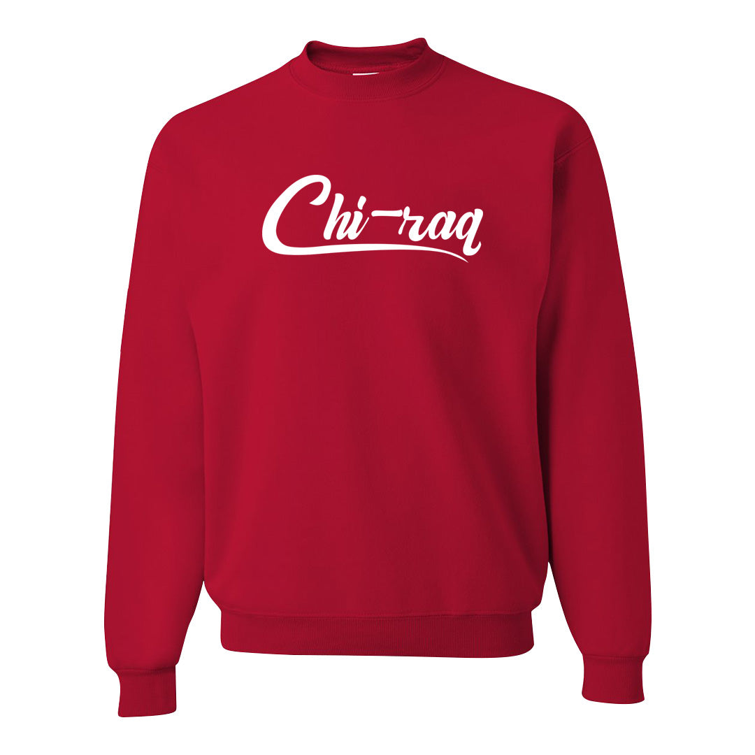 Fire Red 9s Crewneck Sweatshirt | Chiraq, Red