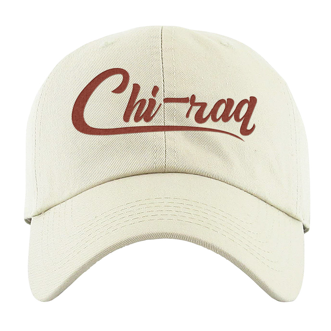Fire Red 9s Dad Hat | Chiraq, White
