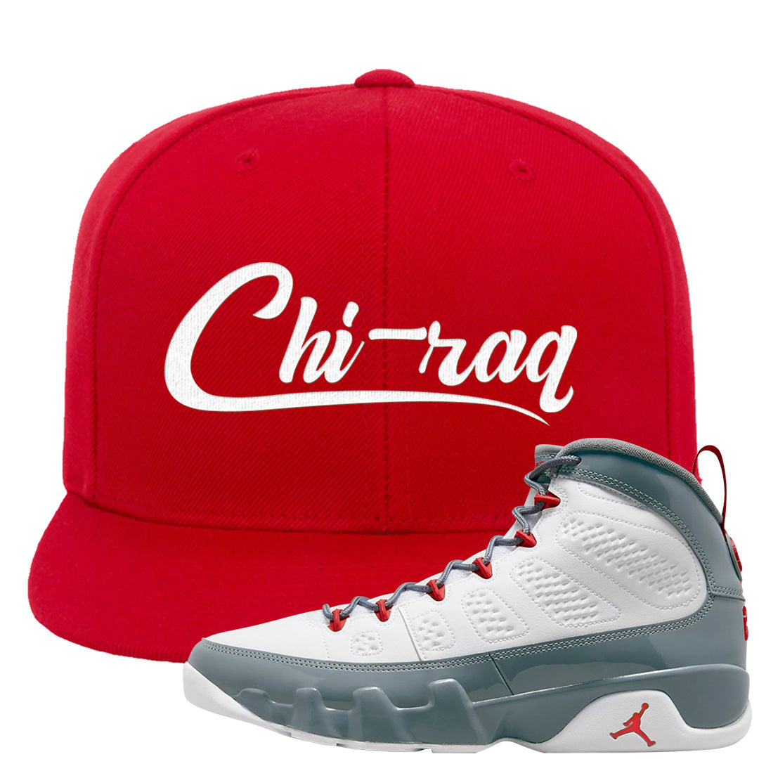 Fire Red 9s Snapback Hat | Chiraq, Red