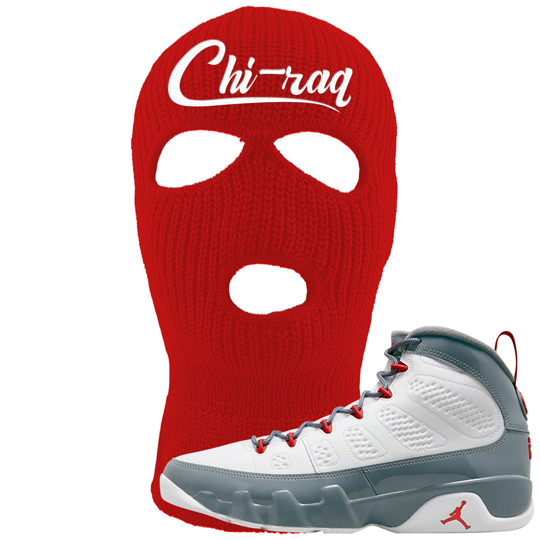 Fire Red 9s Ski Mask | Chiraq, Red