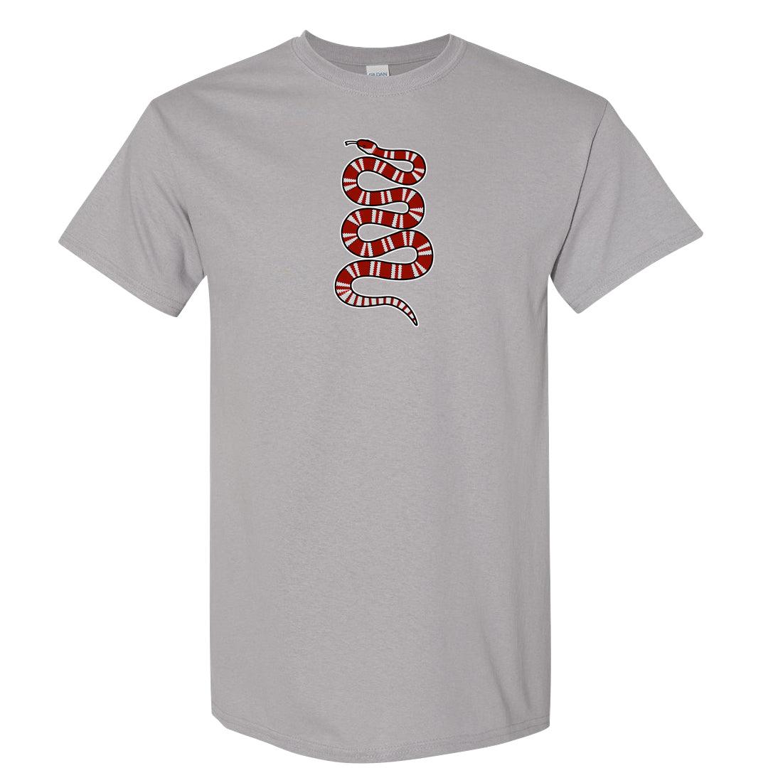 Fire Red 9s T Shirt | Coiled Snake, Gravel