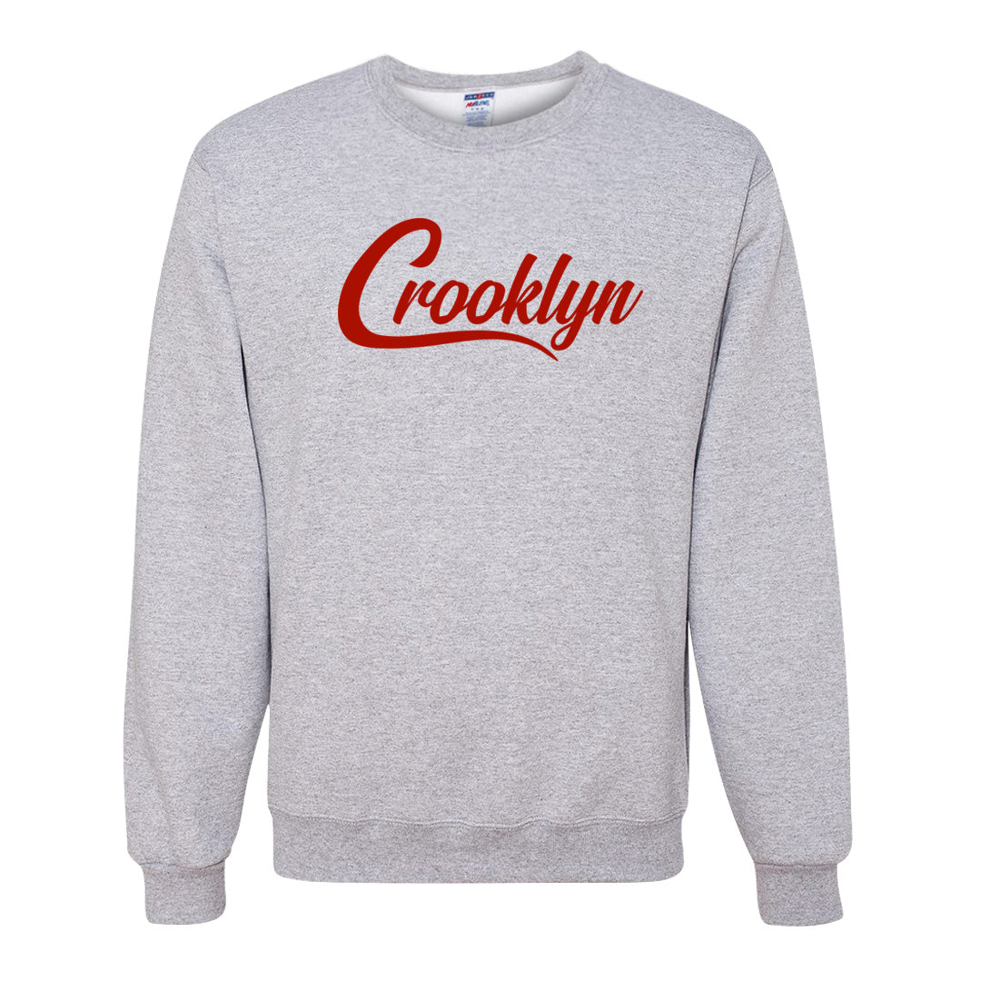 Fire Red 9s Crewneck Sweatshirt | Crooklyn, Ash