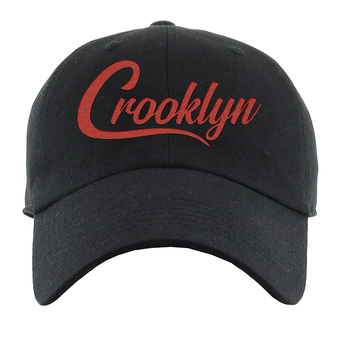 Fire Red 9s Dad Hat | Crooklyn, Black