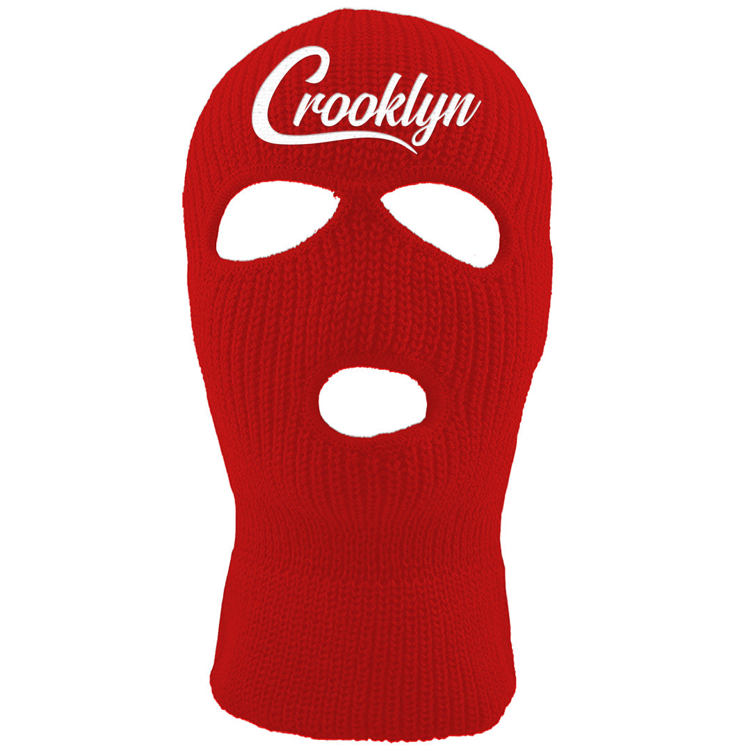 Fire Red 9s Ski Mask | Crooklyn, Red