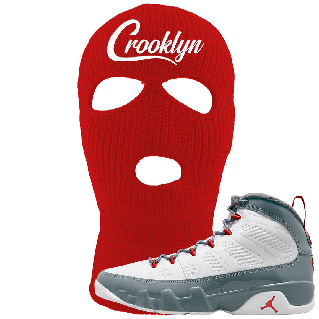 Fire Red 9s Ski Mask | Crooklyn, Red