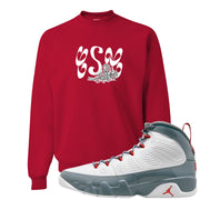 Fire Red 9s Crewneck Sweatshirt | Certified Sneakerhead, Red