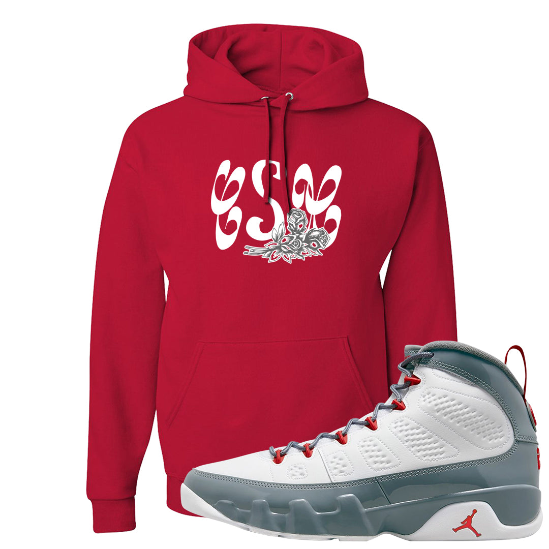 Fire Red 9s Hoodie | Certified Sneakerhead, Red