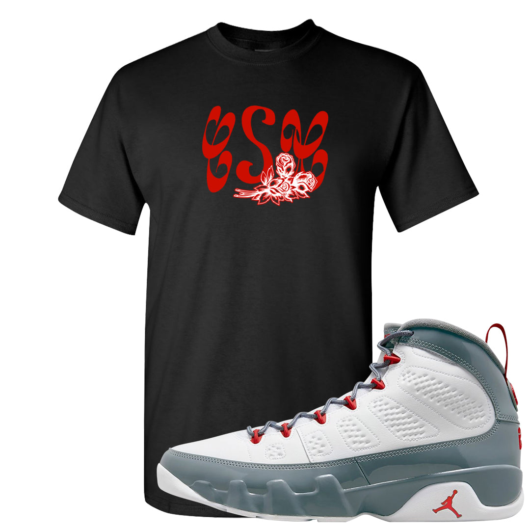 Fire Red 9s T Shirt | Certified Sneakerhead, Black