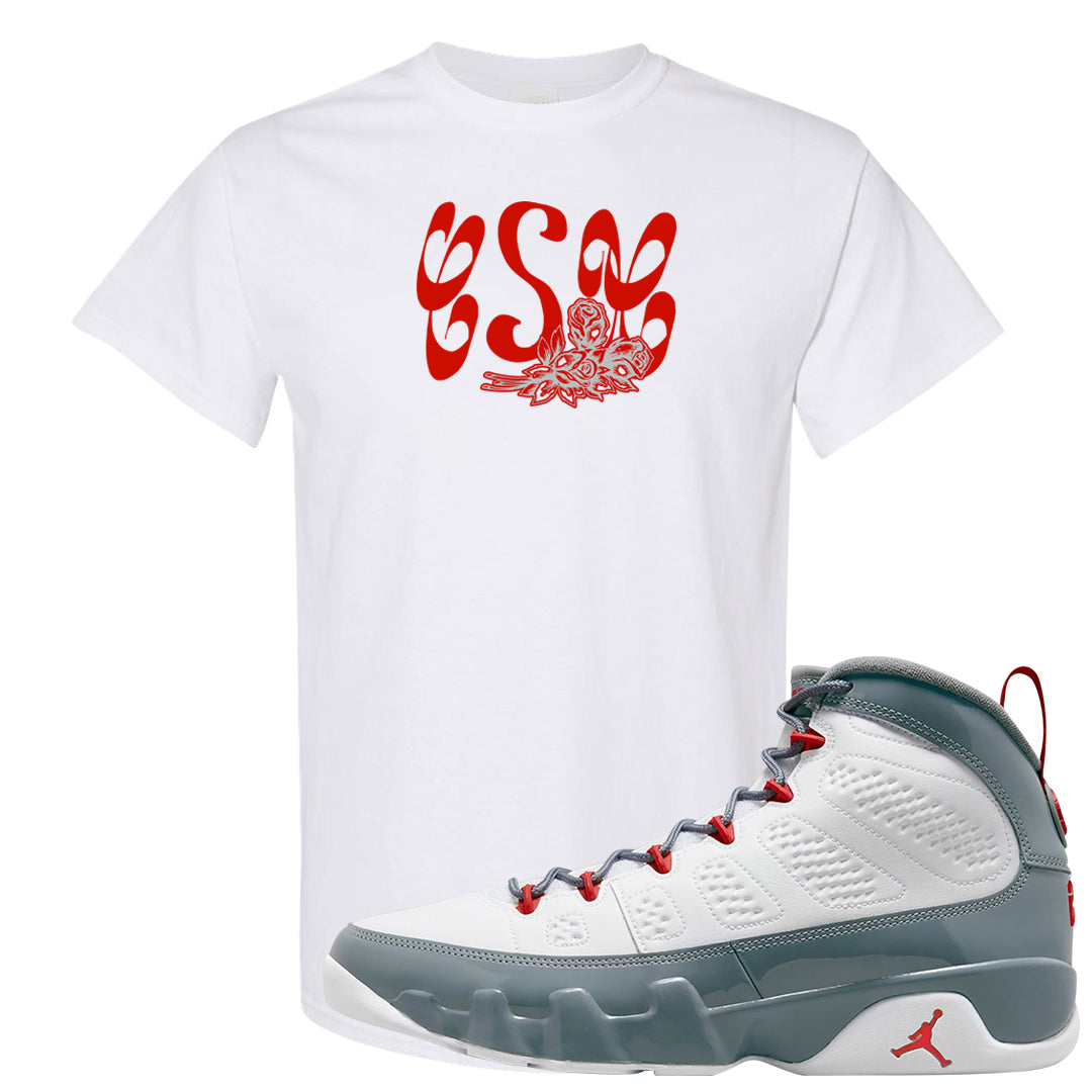 Fire Red 9s T Shirt | Certified Sneakerhead, White