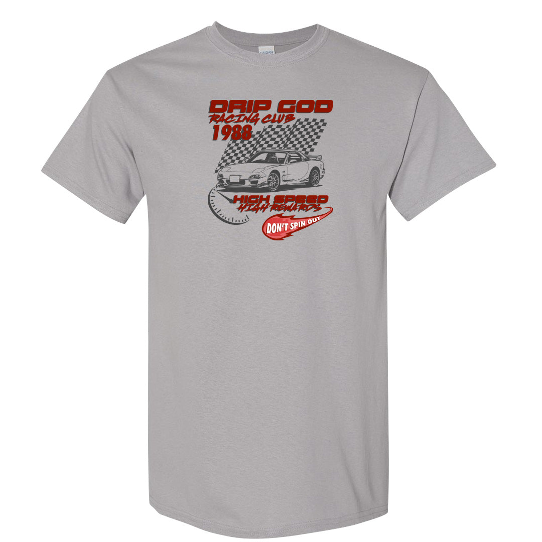 Fire Red 9s T Shirt | Drip God Racing Club, Gravel