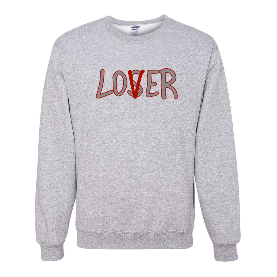 Fire Red 9s Crewneck Sweatshirt | Lover, Ash