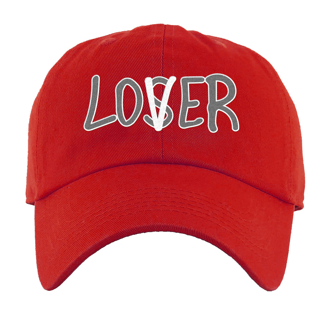 Fire Red 9s Dad Hat | Lover, Red