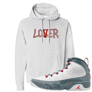 Fire Red 9s Hoodie | Lover, Ash