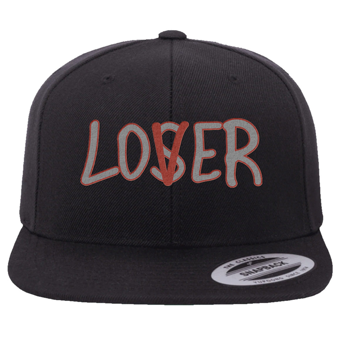 Fire Red 9s Snapback Hat | Lover, Black