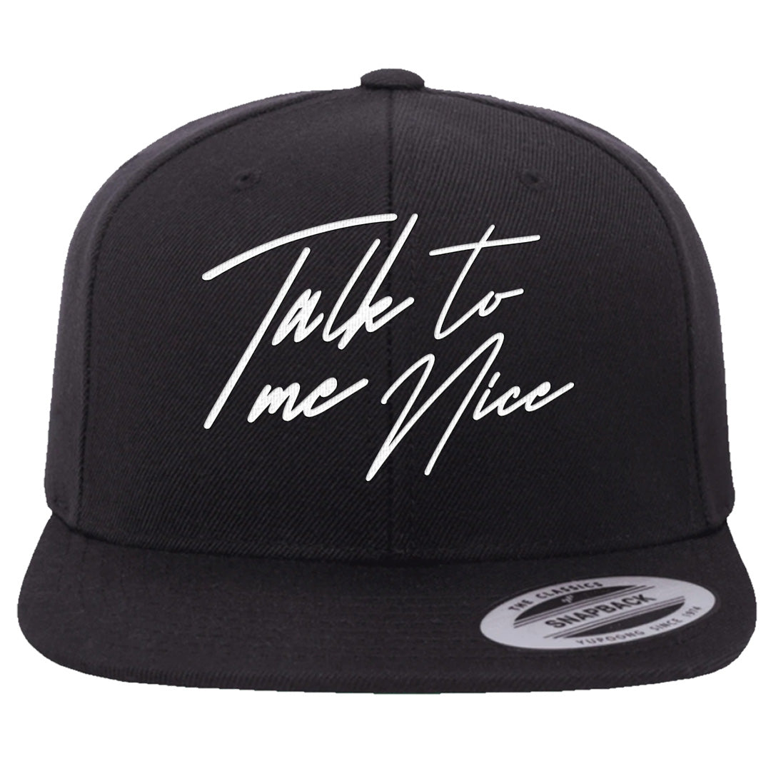 Fire Red 9s Snapback Hat | Talk To Me Nice, Black