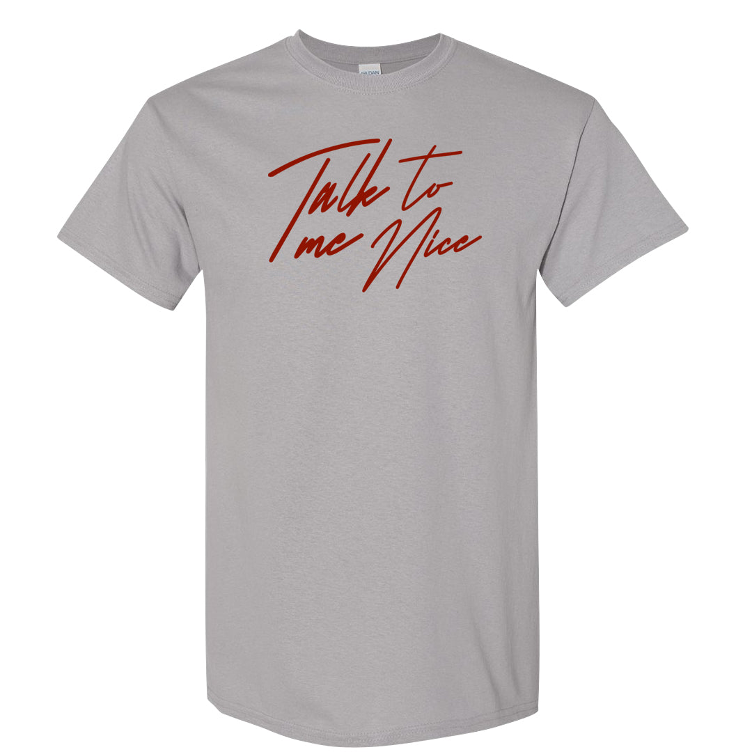 Fire Red 9s T Shirt | Talk To Me Nice, Gravel