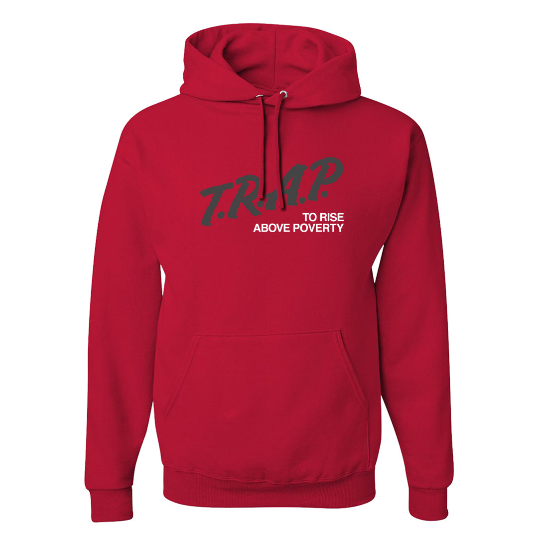 Fire Red 9s Hoodie | Trap To Rise Above Poverty, Red