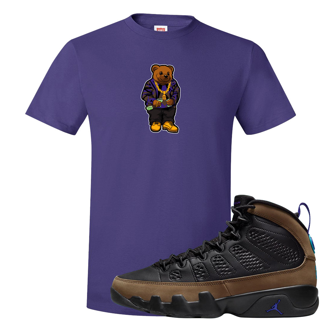 Light Olive 9s T Shirt | Sweater Bear, Purple