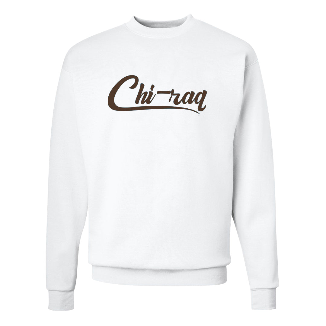 Light Olive 9s Crewneck Sweatshirt | Chiraq, White