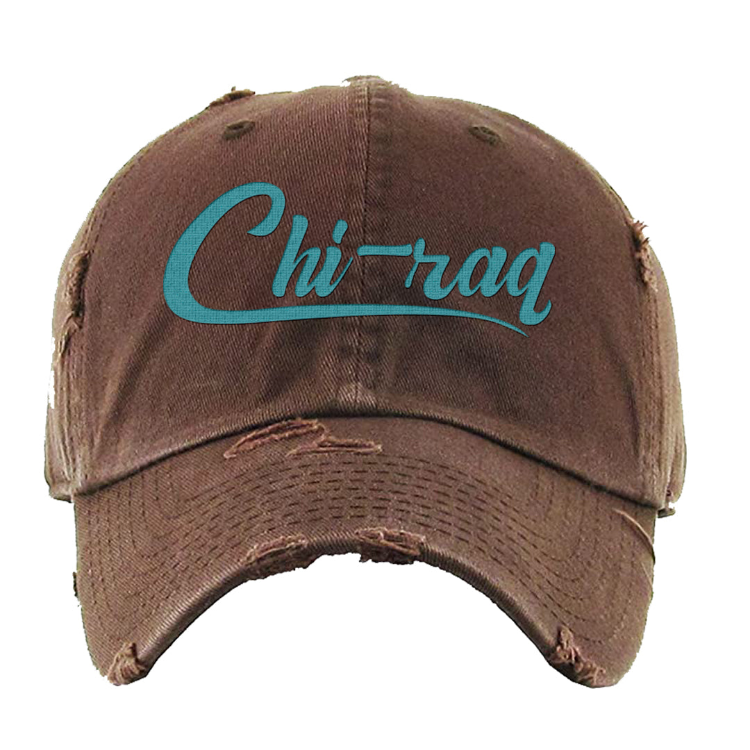 Light Olive 9s Distressed Dad Hat | Chiraq, Brown