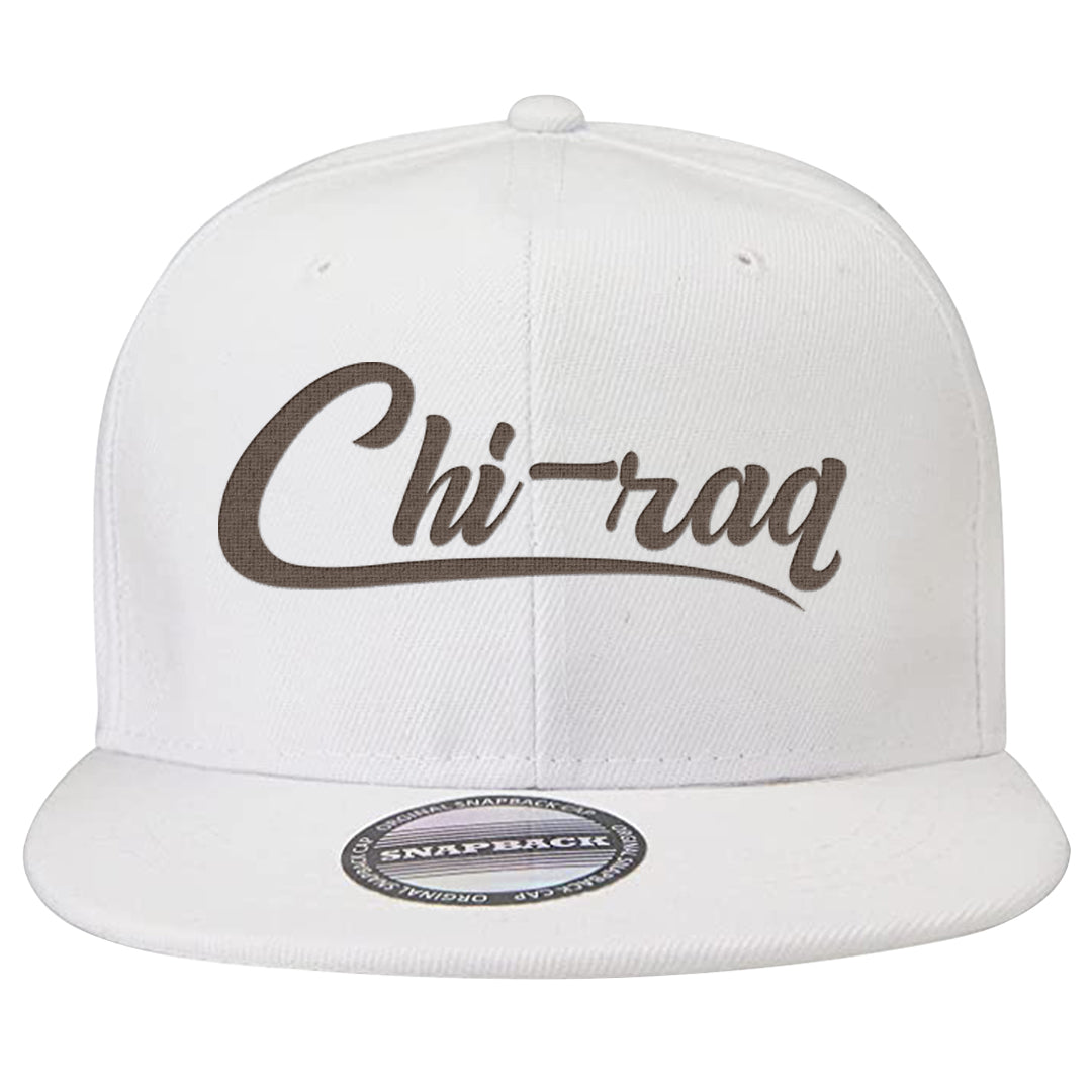 Light Olive 9s Snapback Hat | Chiraq, White