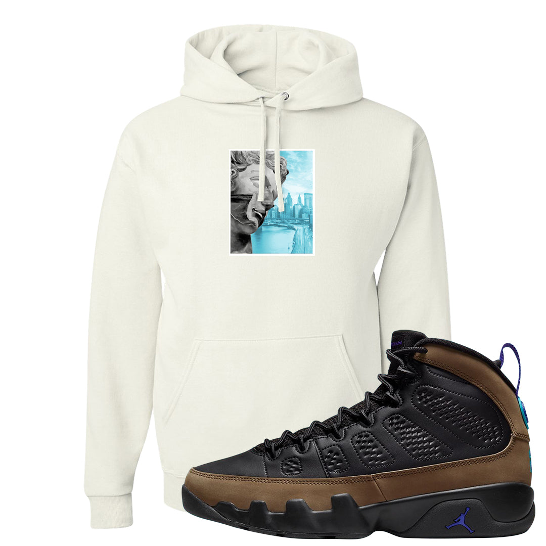 Light Olive 9s Hoodie | Miguel, White