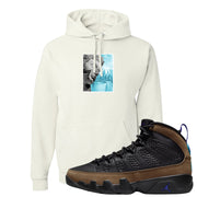 Light Olive 9s Hoodie | Miguel, White