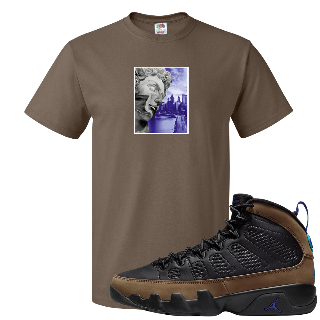 Light Olive 9s T Shirt | Miguel, Chocolate