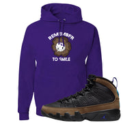 Light Olive 9s Hoodie | Remember To Smile, Purple