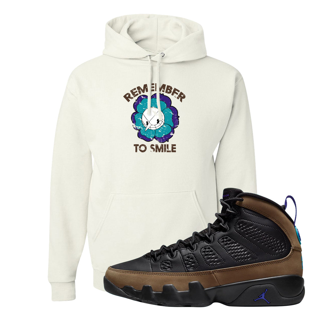 Light Olive 9s Hoodie | Remember To Smile, White