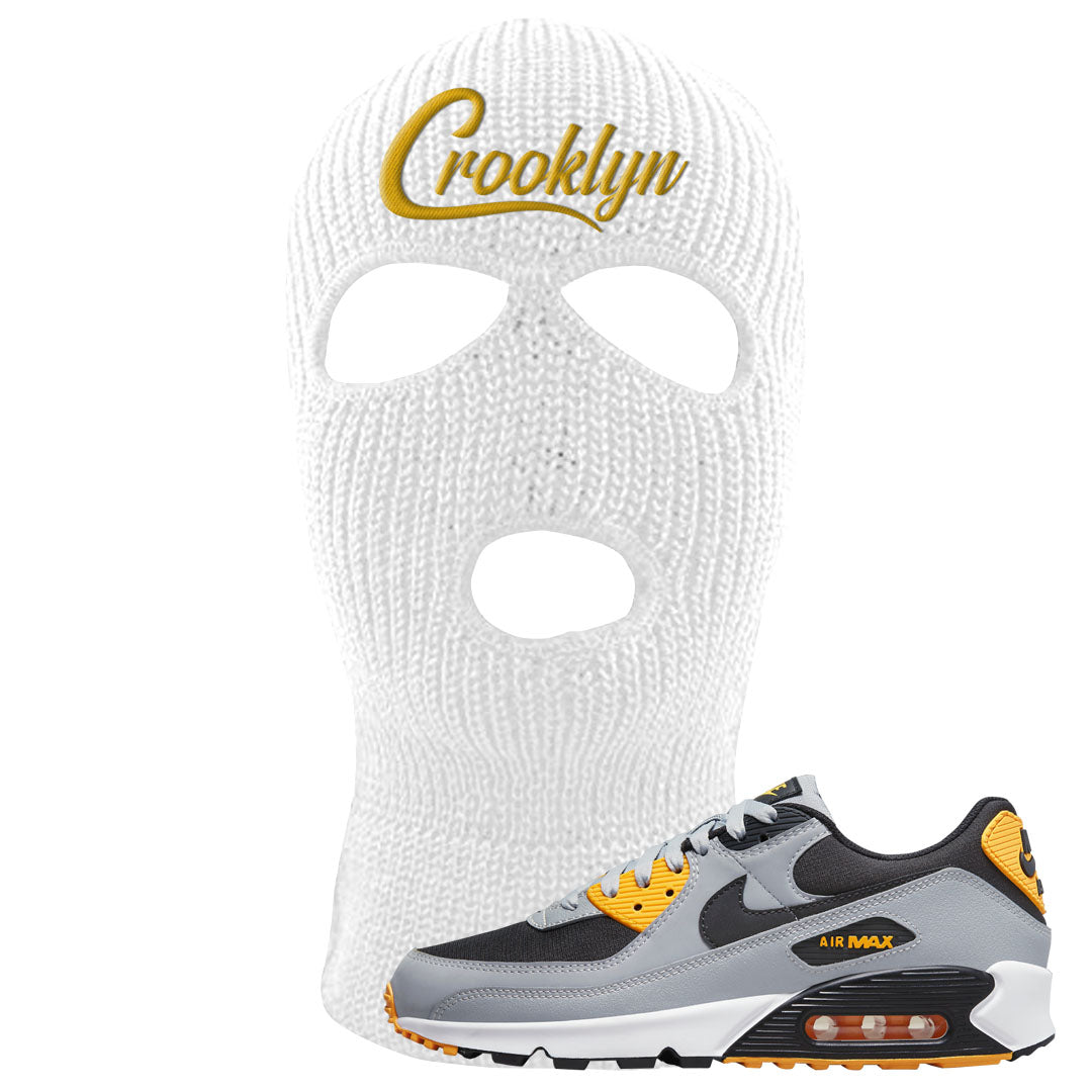 Black Grey Gold 90s Ski Mask | Crooklyn, White
