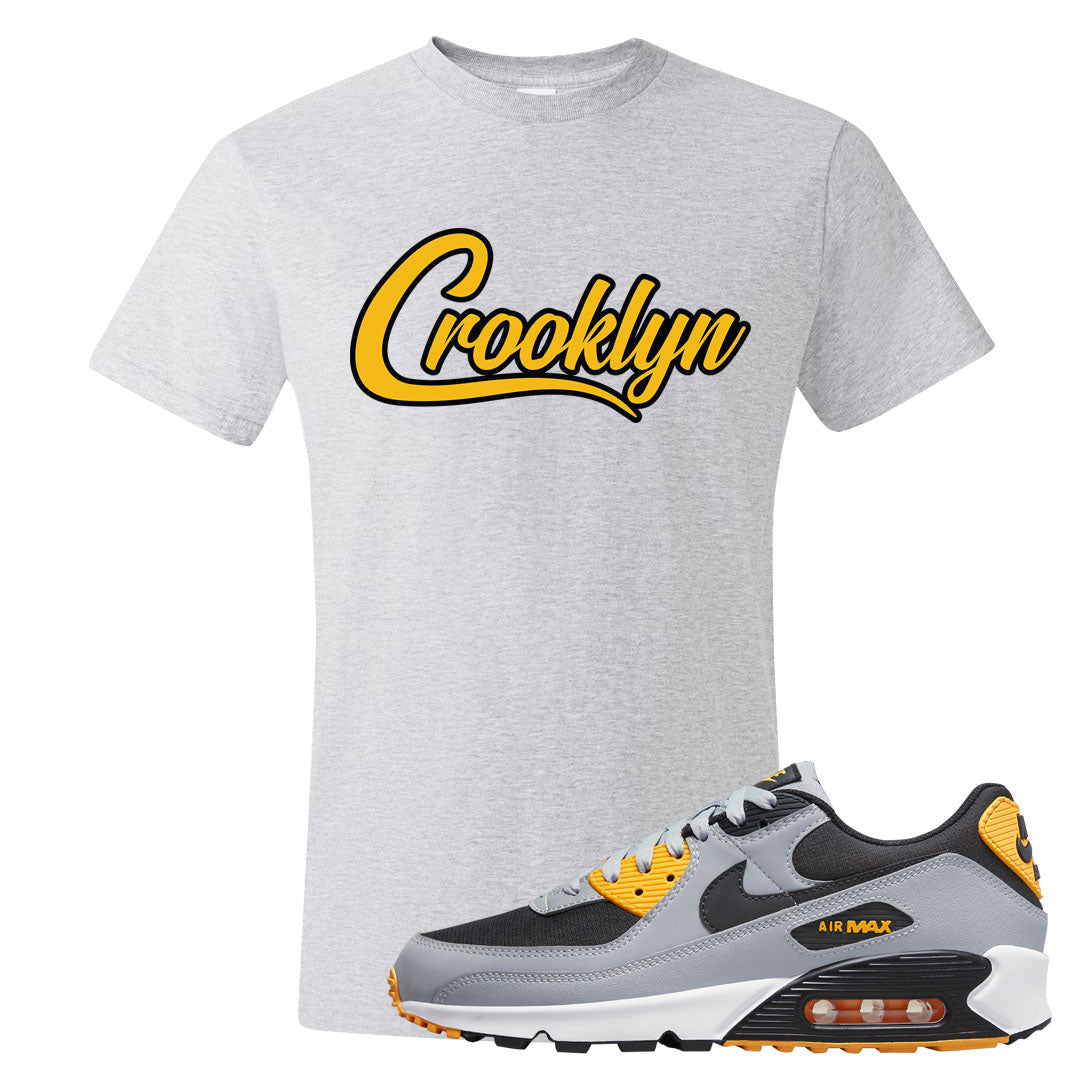 Black Grey Gold 90s T Shirt | Crooklyn, Ash