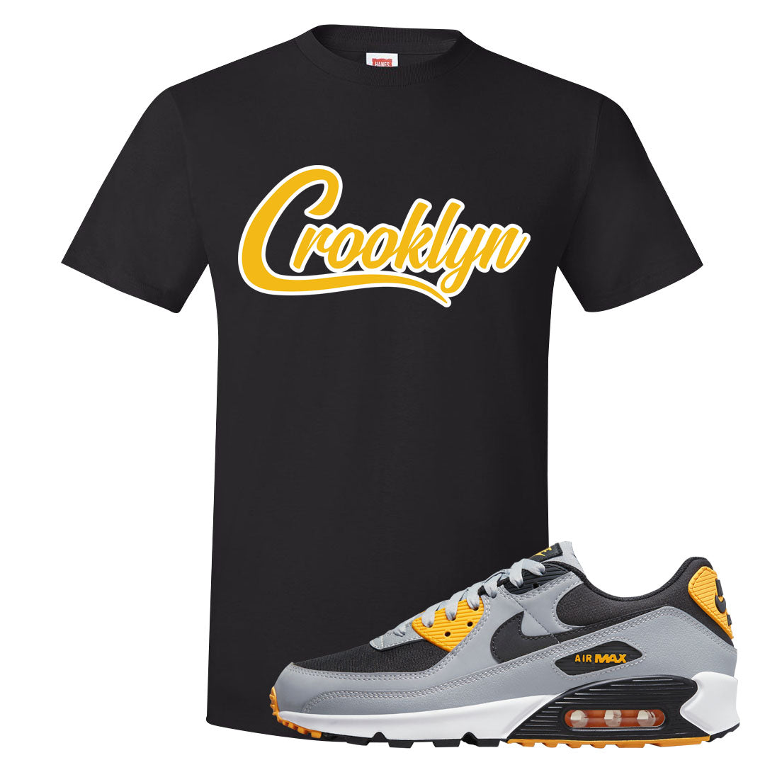 Black Grey Gold 90s T Shirt | Crooklyn, Black