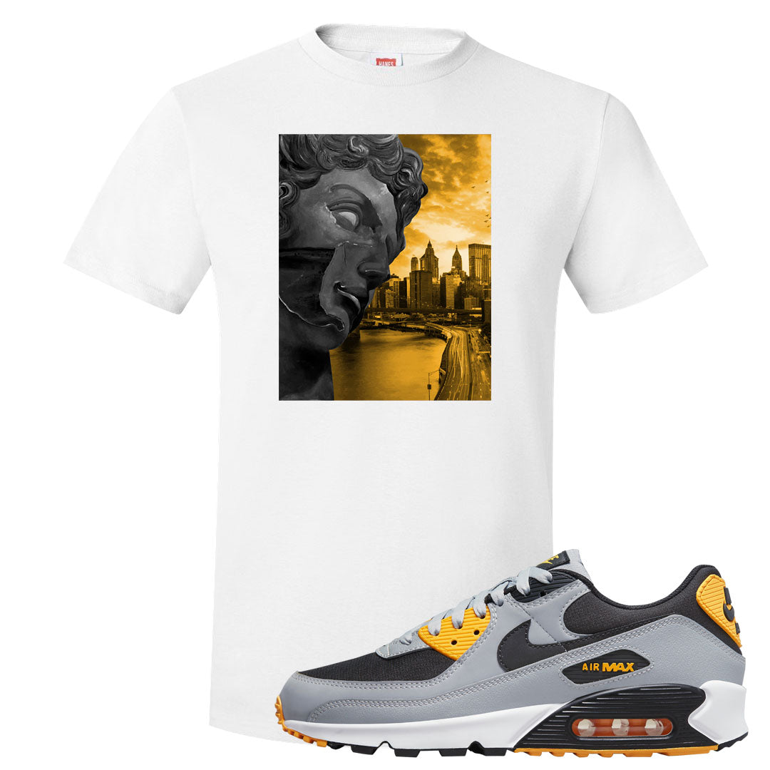Black Grey Gold 90s T Shirt | Miguel, White