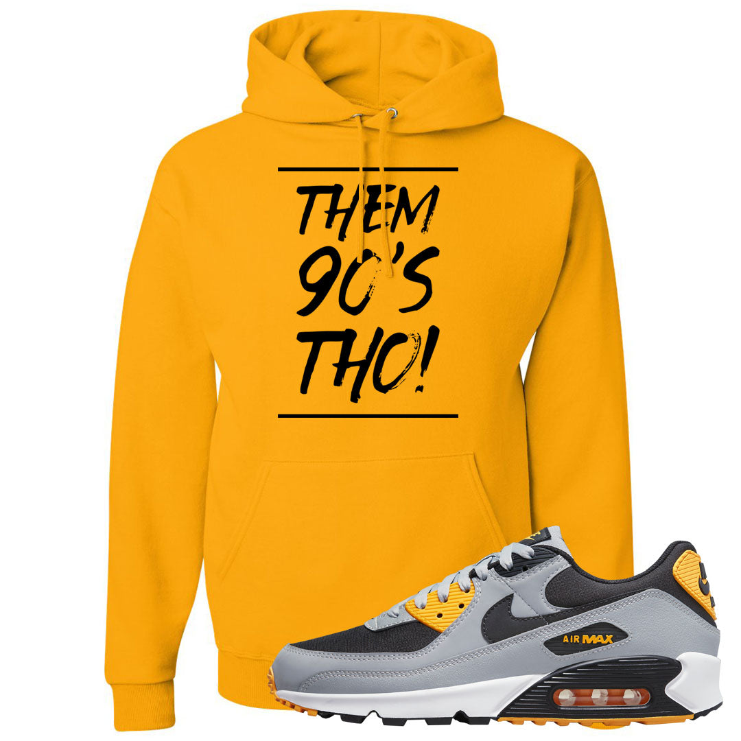 Black Grey Gold 90s Hoodie | Them 90's Tho, Gold