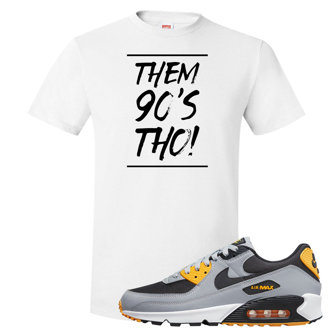 Black Grey Gold 90s T Shirt | Them 90's Tho, White
