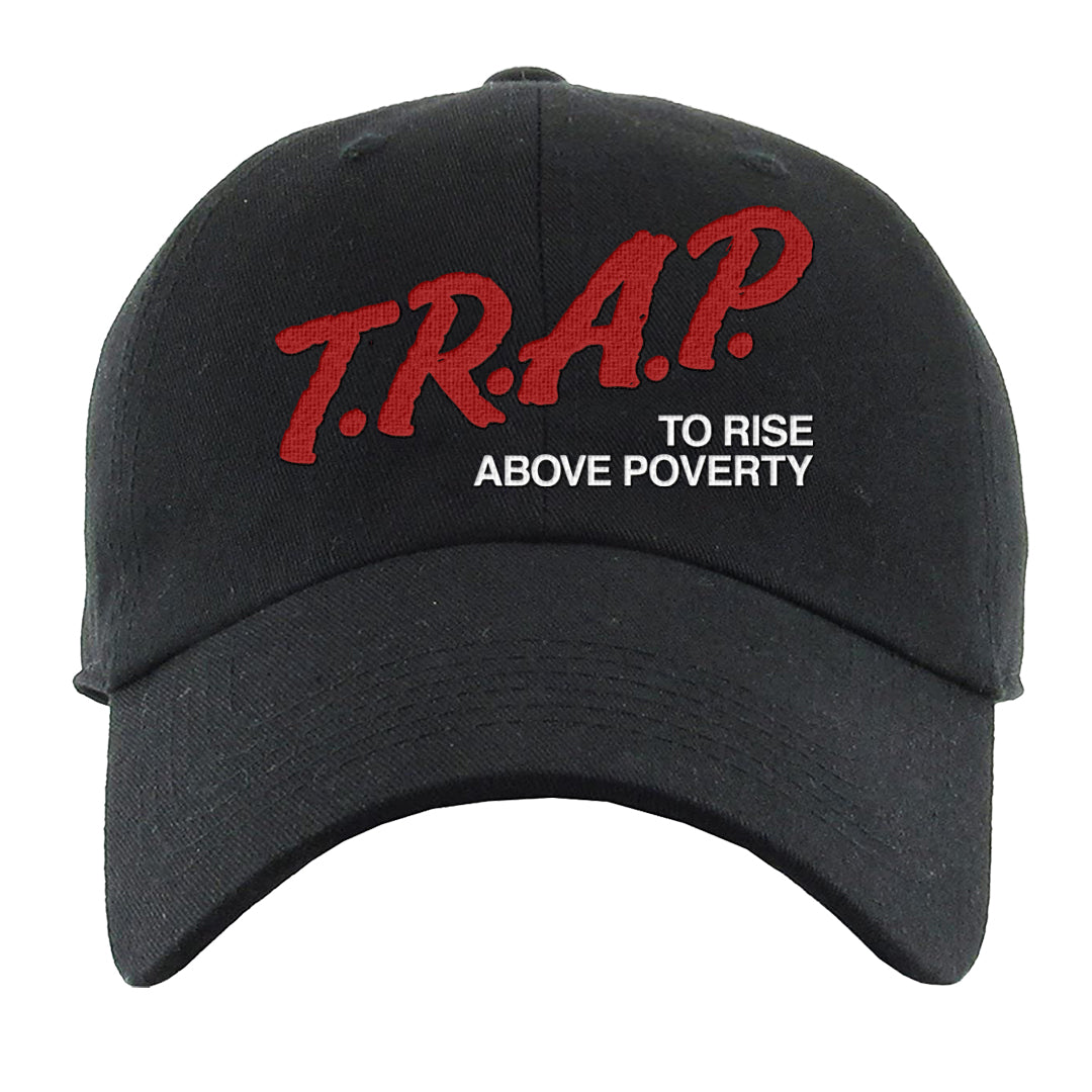 Big Bubble 1s Dad Hat | Trap To Rise Above Poverty, Black