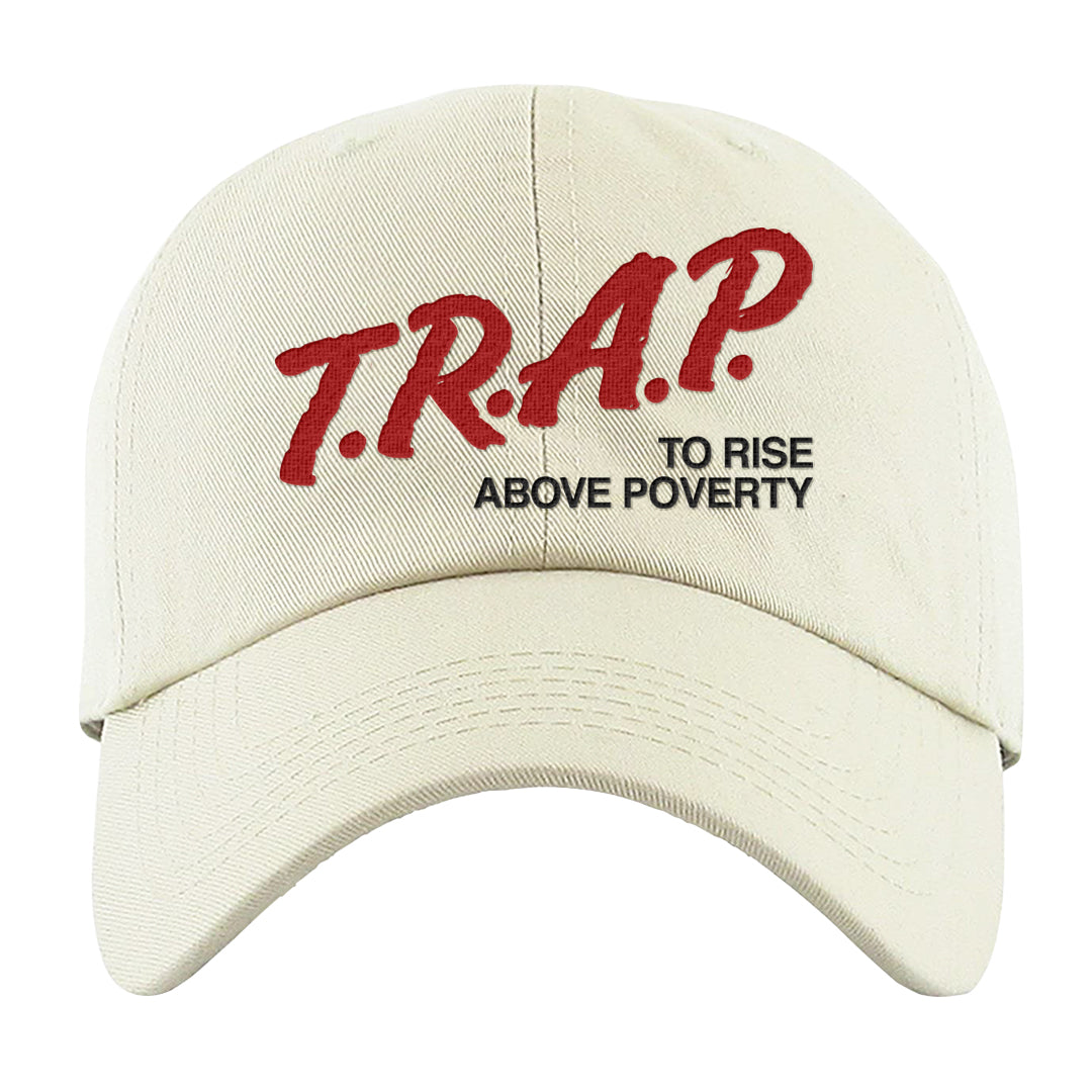 Big Bubble 1s Dad Hat | Trap To Rise Above Poverty, White