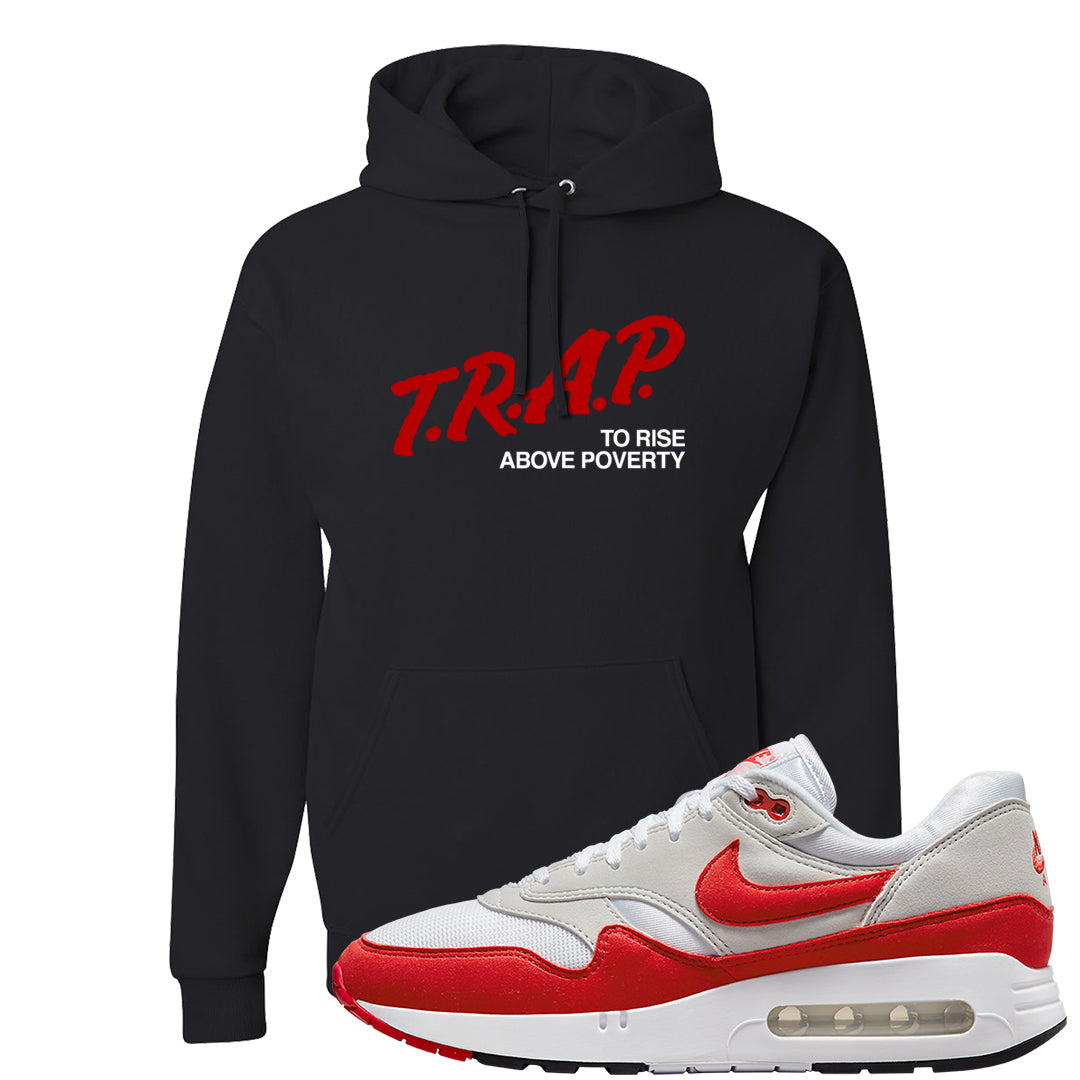 Big Bubble 1s Hoodie | Trap To Rise Above Poverty, Black